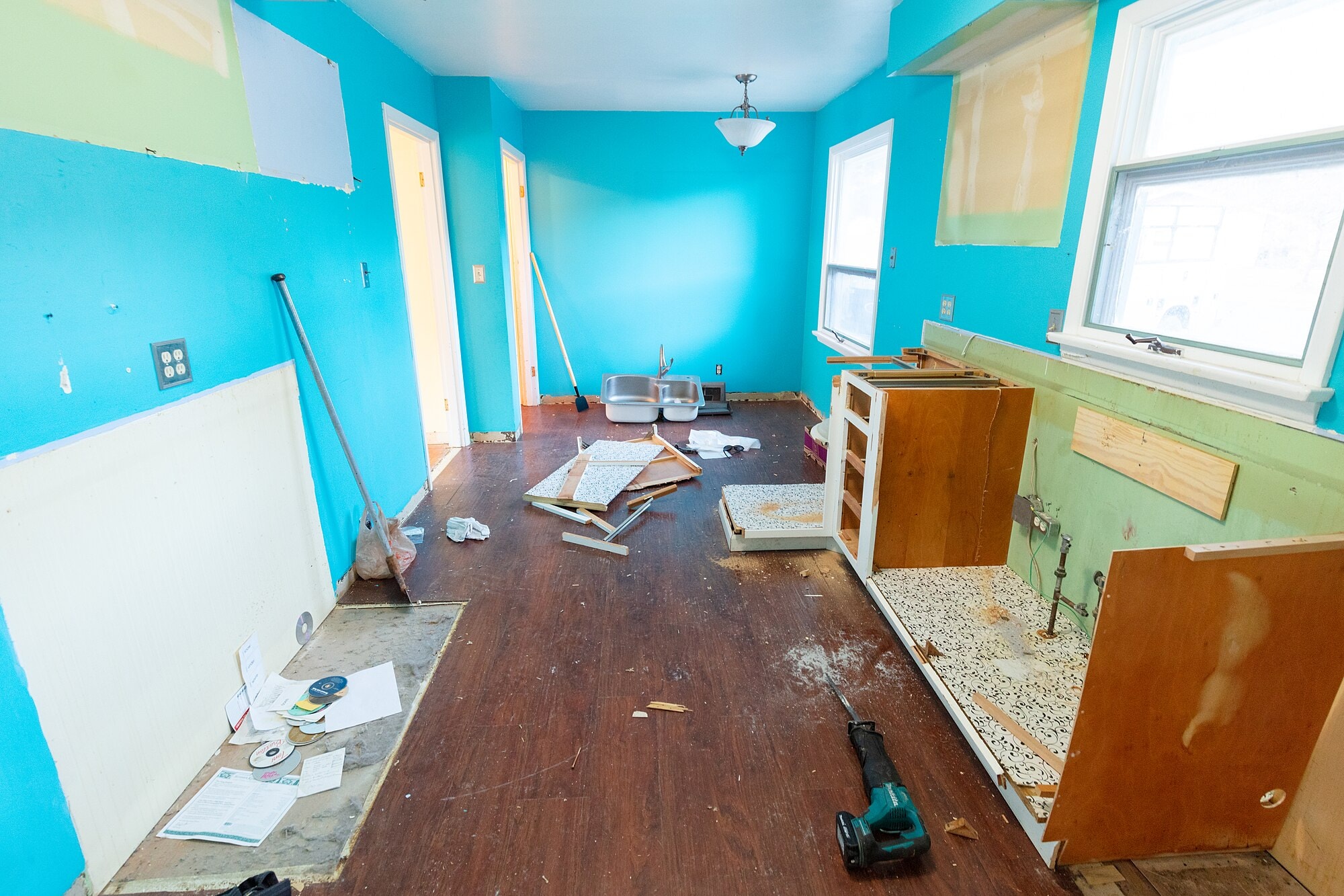 Kitchen during demolition phase